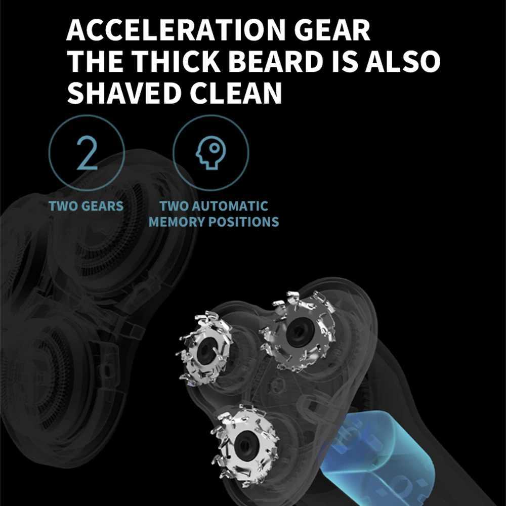 XIAOMI MIJIA S500 Electric Shaver Dry Wet Shaving Triple Blade Trimmer Beard Floating Head Mens Shaver Electric Razors MachineB240709