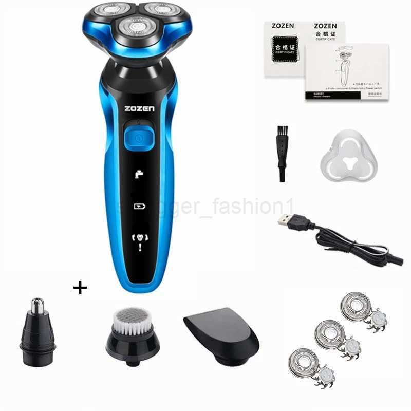 Electric Razor Electric Shaver Rechargeable Shaving Machine Cleaning Beard Razor for Men Wet and Dry Waterproof Washable ZN1159B240709