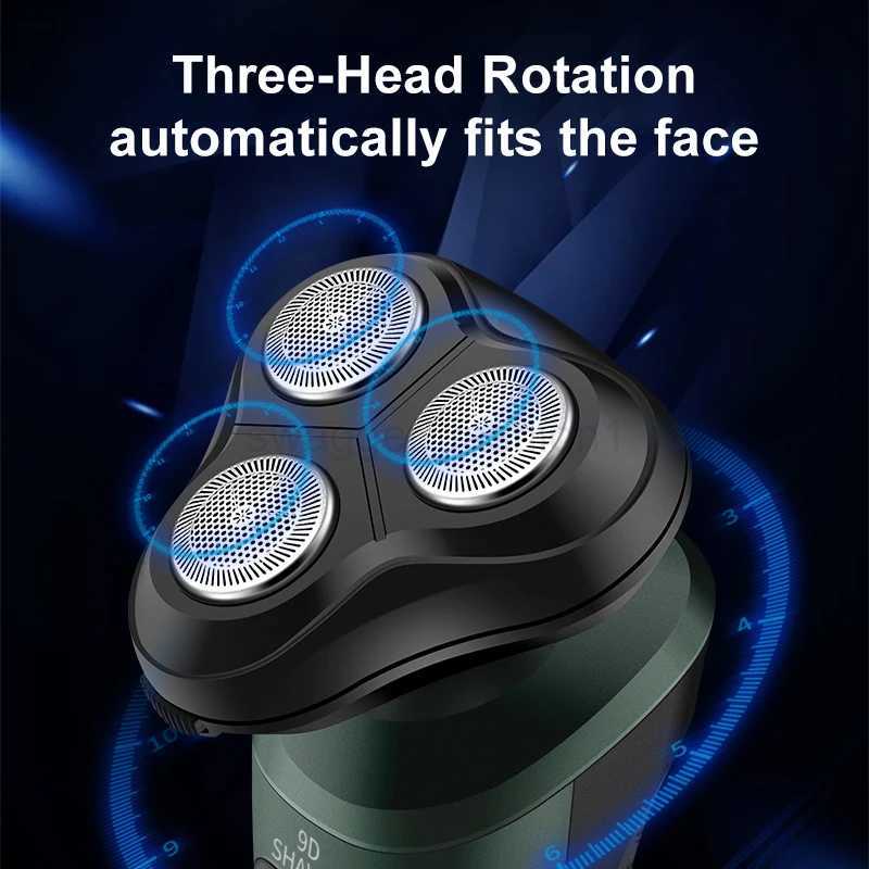 New 9D Electric Shaver USB Car-mounted High-power Full-body Wash Beard Knife Four-in-one Rechargeable RazorB240709