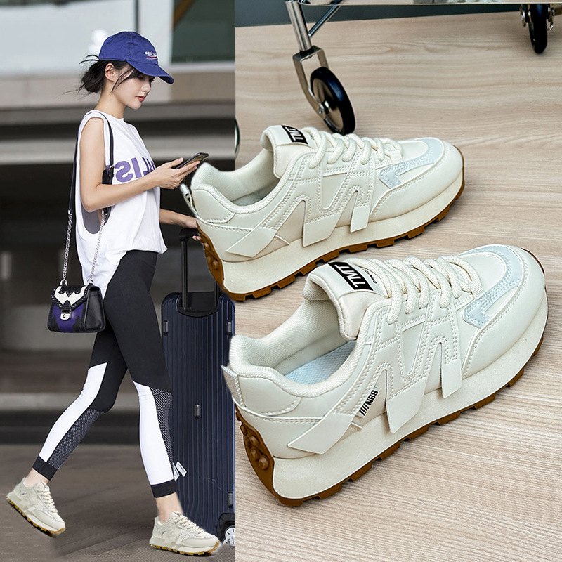 Women's sneakers 2024 Summer New Sports and Casual Breathable Genuine Leather Versatile Trendy Outdoor Running Shoes Free Shipping