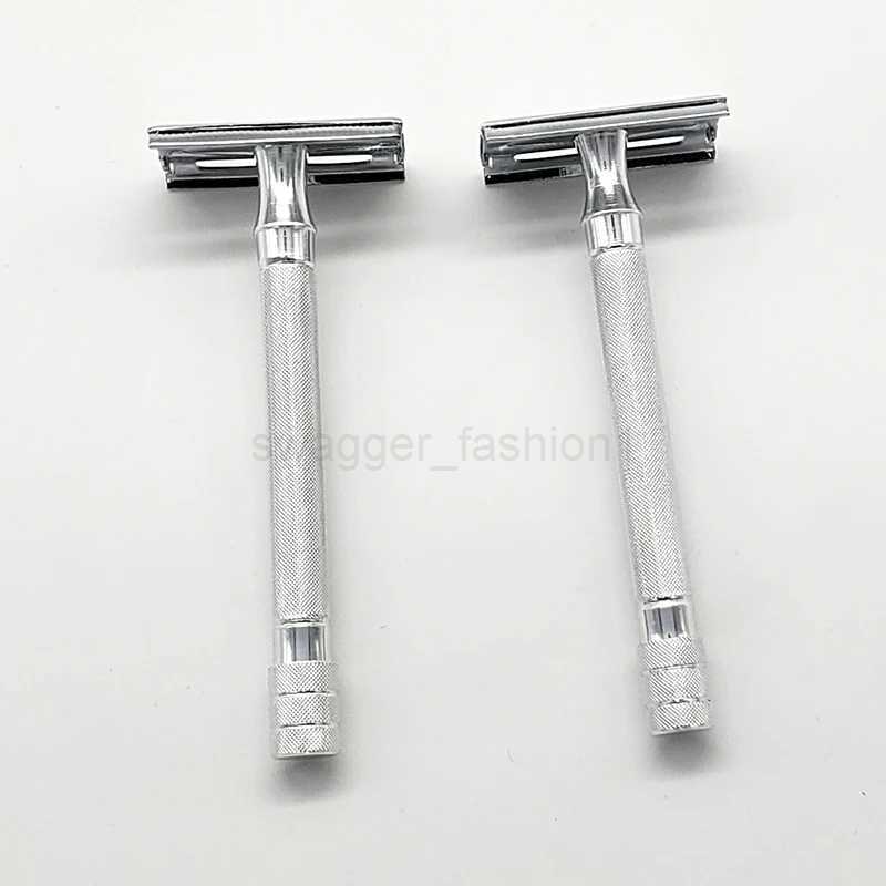 Double Edge Classic Mens Shaving Mild Hair Removal Shaver It With Small Brush Adjustable Safety Razor Face RazorB240709