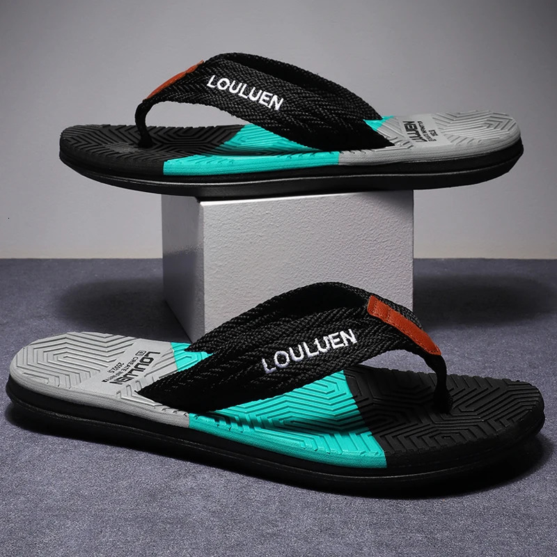High Quality Men Flip Flops Summer Beach Flip Flops Men Fashion Breathable Casual Beach Men Slippers Summer Outdoor 240718