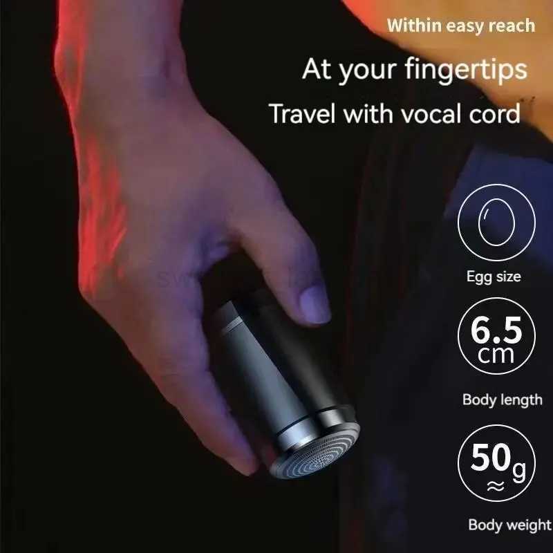 Electric Shaver Portable Wet Dry Smart Mini Rechargeable Beard Razor Home Travel Essentials Washable Beard Razor Barber RazorB240709