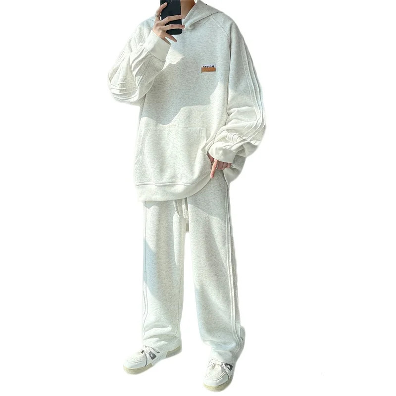 Trendy Two Piece Set Fashion Suits Mens Clothing Pants Sets Trends Costumes Sweatsuit Sports Sweats Two-piece 240715