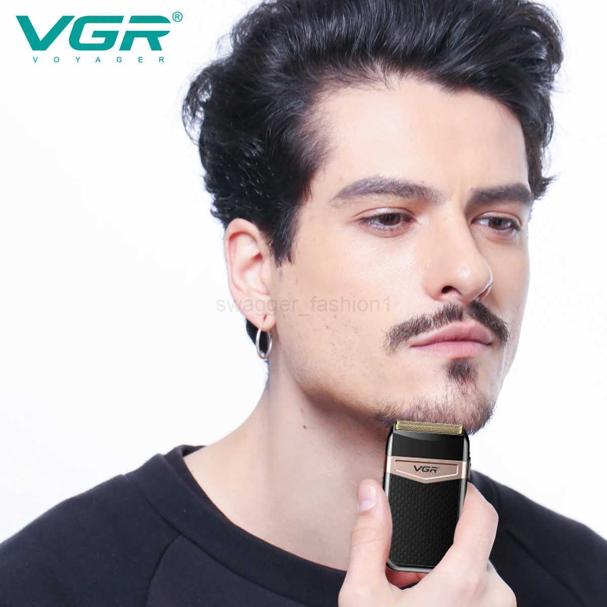 VGR Shaver Professional Beard Trimmer Rechargeable Razor Reciprocating Shaving Machine Portable Razors for Shaving Men V-331B240709