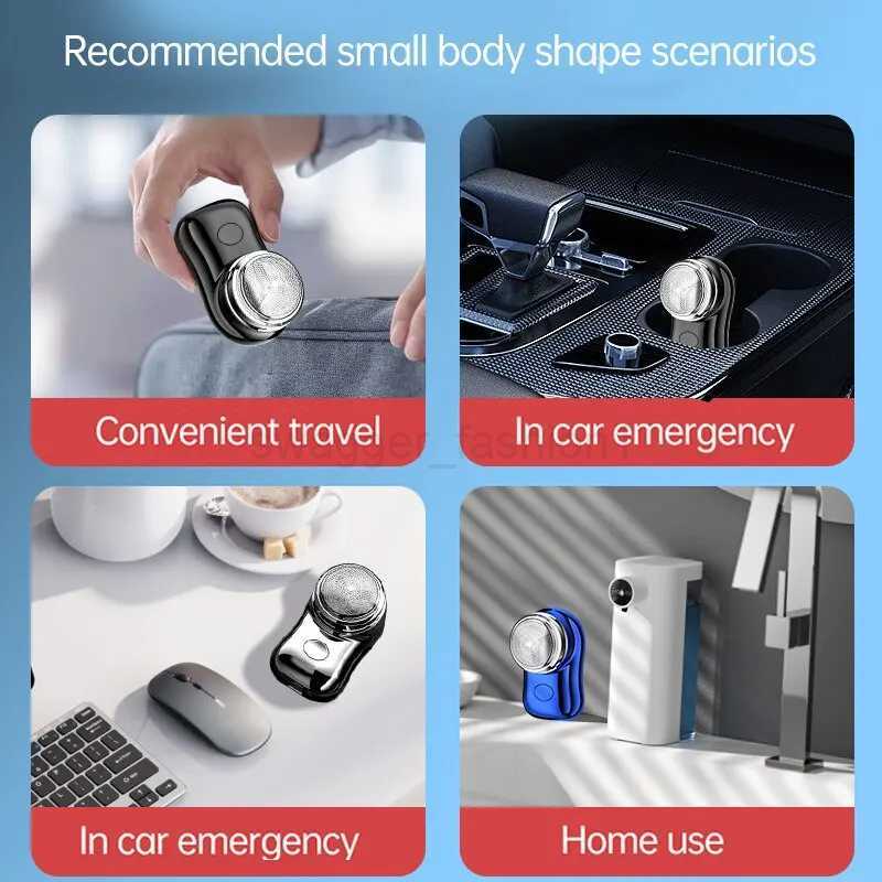 Mini USB Shaver Portable Electric Razor For Women USB Rechargeable Electric Shaver Outdoor Pocket Size Wet Dry Electric RazorB240709