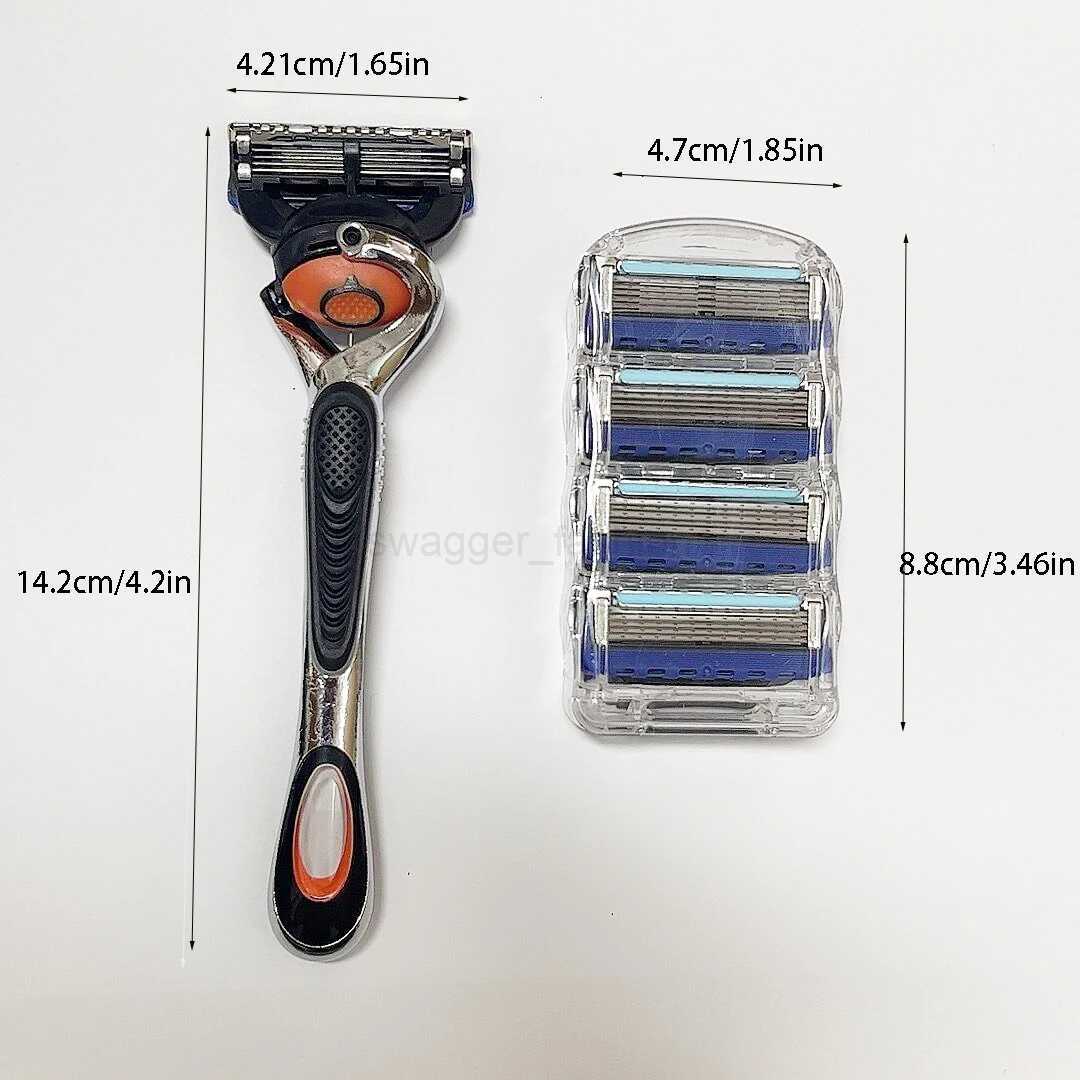 Shaver5-layer Razor Blades 16/8/4pcs Replacement Blades Vintage Wet Shaving Safety Razor Skin Protection Classic RazorB240709