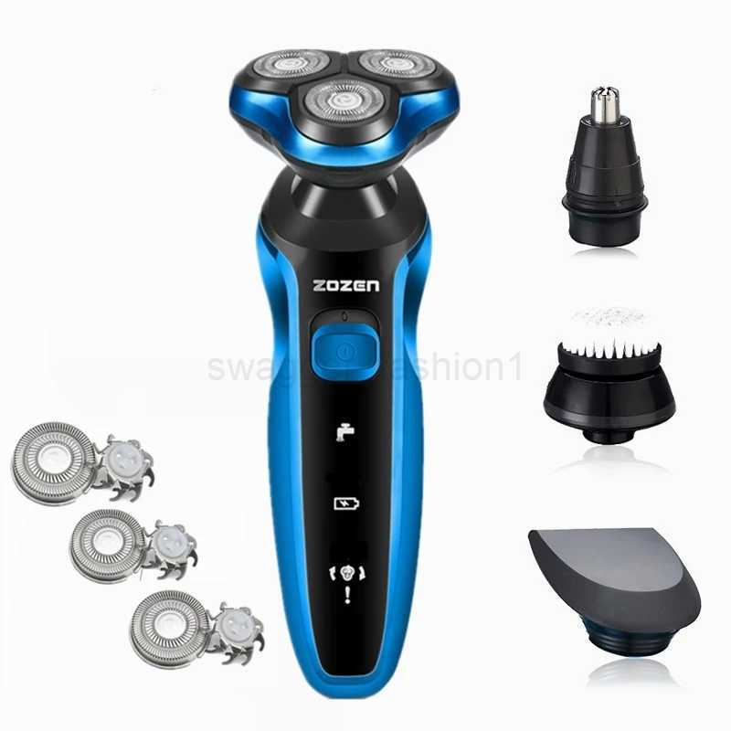 Electric Razor Electric Shaver Rechargeable Shaving Machine Cleaning Beard Razor for Men Wet and Dry Waterproof Washable ZN1159B240709