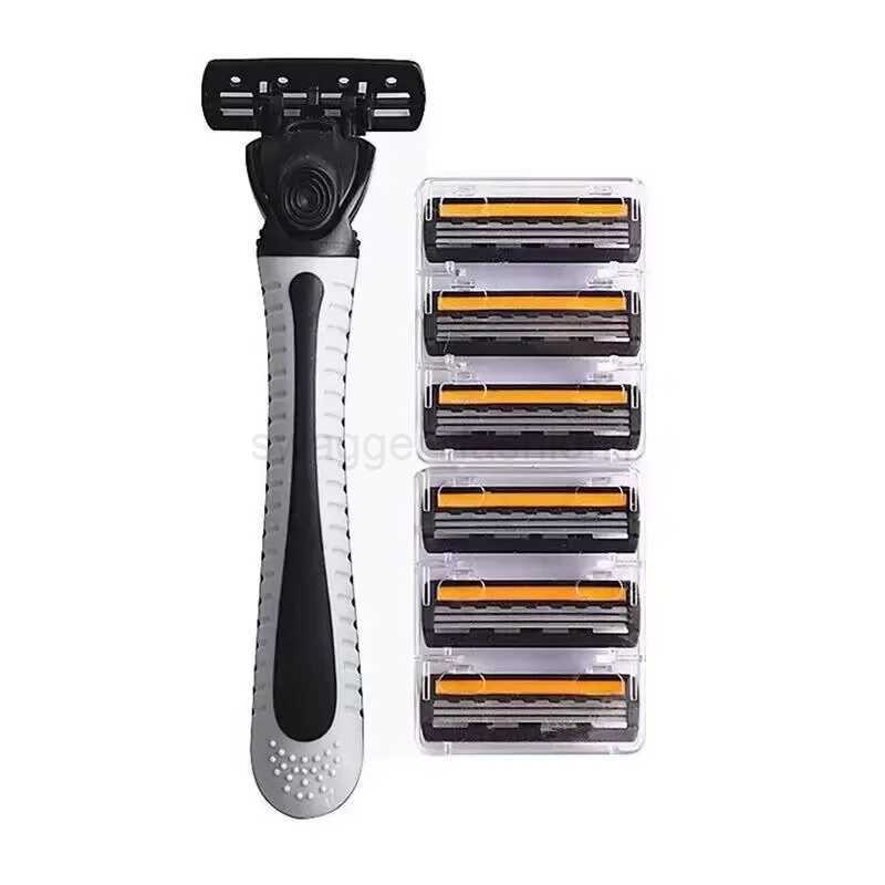 Shaver Brand New Design Men Razor Shaving Three Layer Shaver Reusable Safety Razor Imported Blade Multi Tool Head ChangeB240709