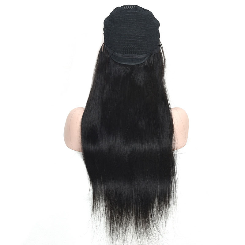 Natural Color 4X4 Straight Deep Wave Body Peruvian Human Products By Four Closure Wig With Baby Hair Lace Wigs