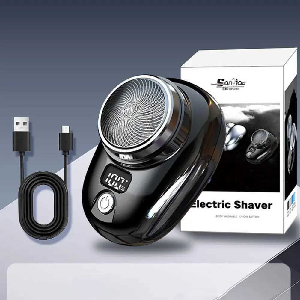 Mens Electric Shaver Usb Rechargeable Portable Razor Mens Comfort Easy Travel Mini Beard Body Hair Trimmer Mens Pocket RazorB240709