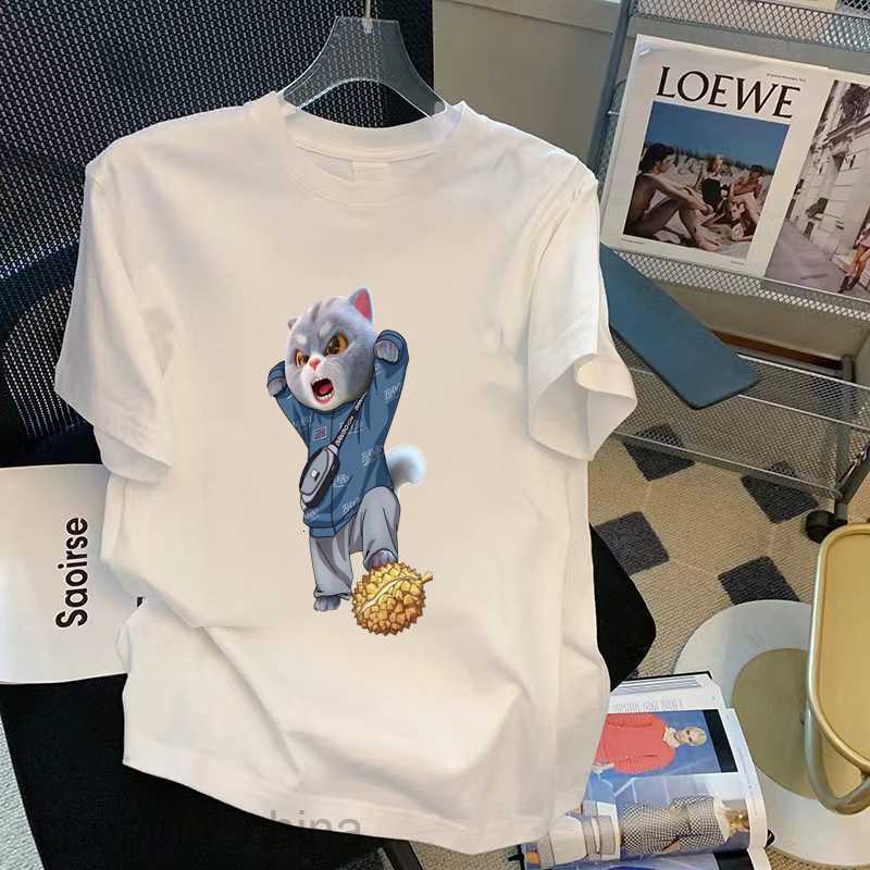 Men's T Shirts Summer Cotton Loose Thin White Short sleeved Men women T-shirt Trendy Brand Half Sleeve Unisex Base T-shirt tees tops