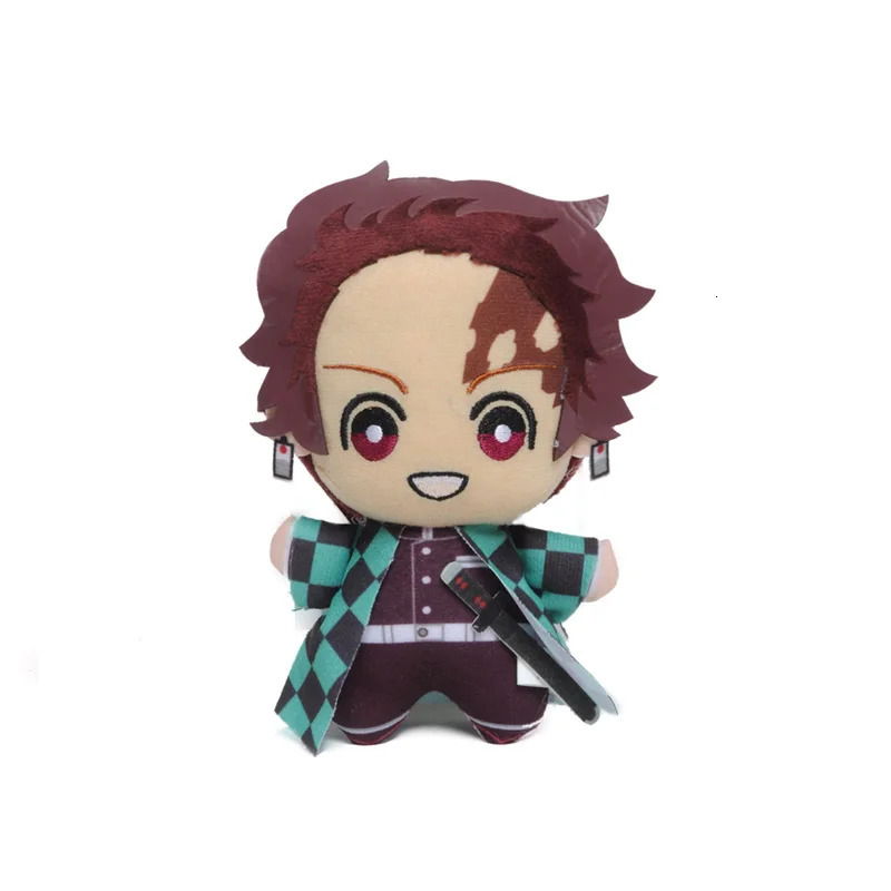 15cm Japan Anime Demon Slayer Akaza Rui Iguro Obanai Tanjirou Kamado Nezuko Agatsuma Zenitsu Plush Toys Doll Peluche Gift 240716