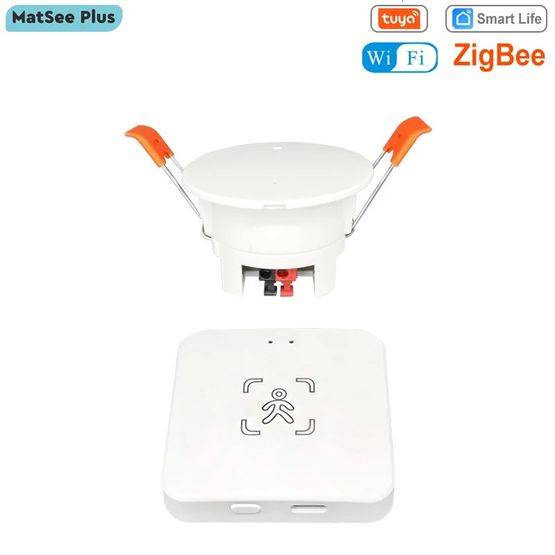 Intelligent WiFi/Zigbee millimeter wave radar motion sensor human presence detector with brightness/distance detection 5/110/220V 240710