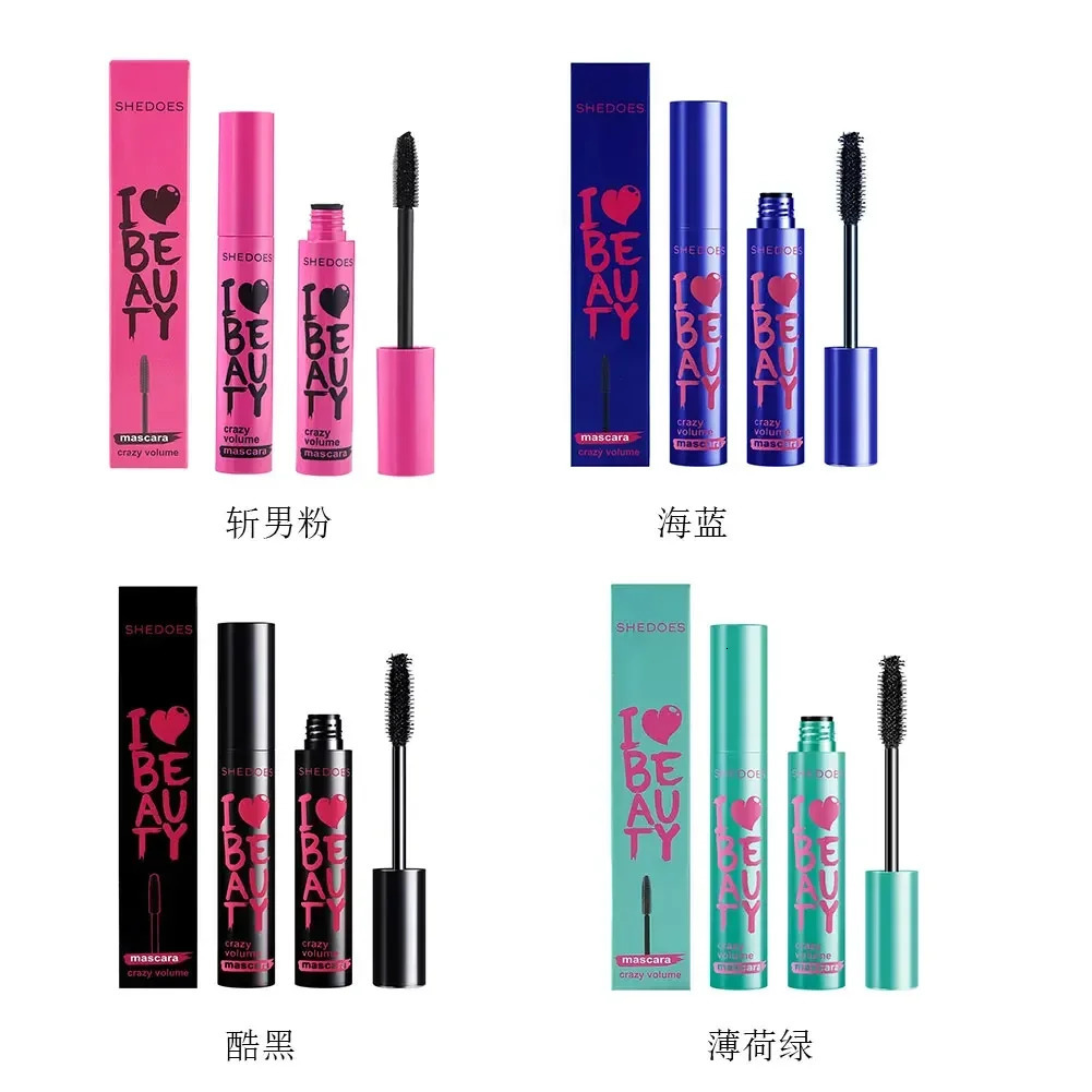 1 PCS Eyelash Mascara Waterproof Mascara Thick Fiber Long Curl Silicone Brush Mascara Makeup Kit Long Lasting Natural Curling 240713