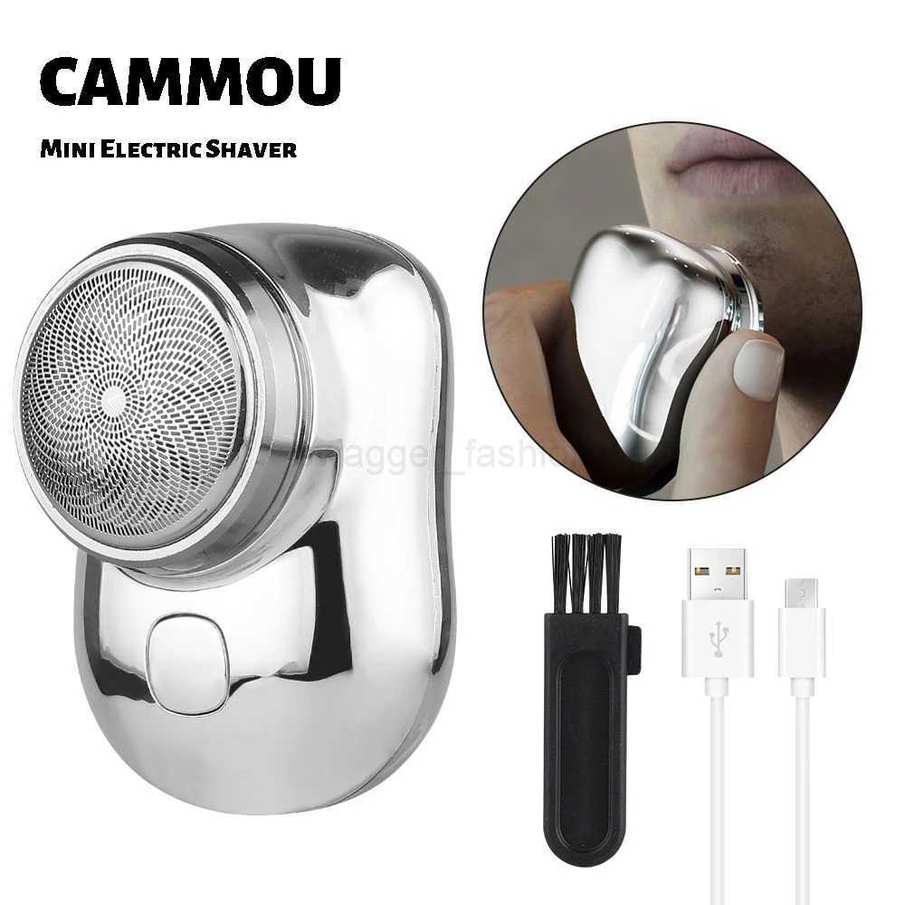 Mini Electric Shaver Portable Men Travel Razor Waterproof Wet Dry Double Use Beard Trimmer Type-c Fast Charging Shaving MachineB240709