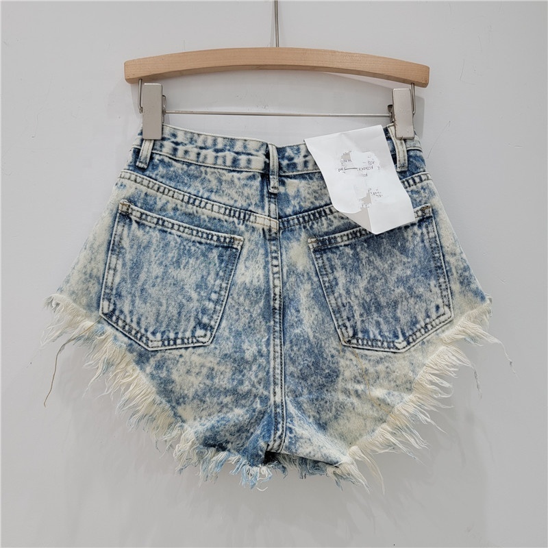 Rhinestone Tassel High Waisted Denim Shorts