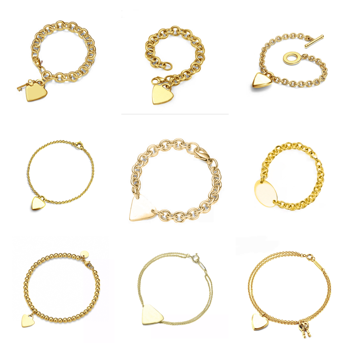 have heart bracelet jewlery designer for women gold bracelet 18k gold plated stainless steel jewelry charm bracelet man designer bracelet top quality bracelet gift
