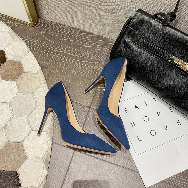 Hbp High-heeled Shoes Dress Shoes Thin And Pointed Shallow Mouth Suede Fashionable European And American Single Shoes Wholesale Of Sexy Women's S