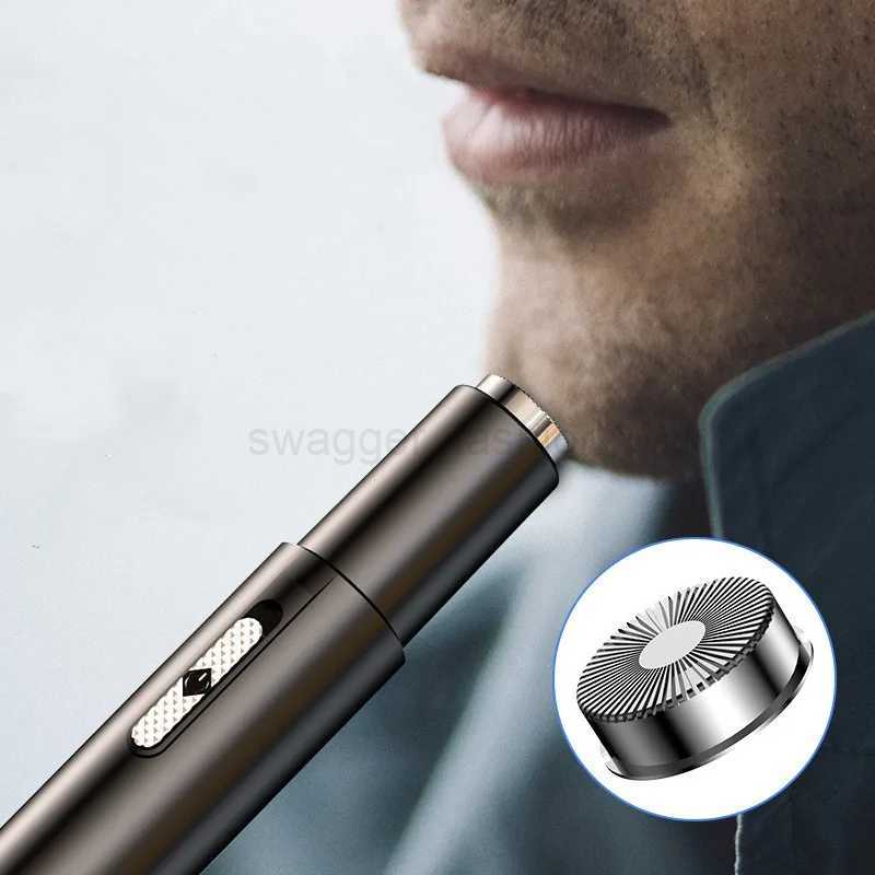 Electric Nose Hair Trimmer Facial Care Rechargeable Nose Ear Trimmer for Men Usb Charging Shaver Hair Removal Razor BeardB240709