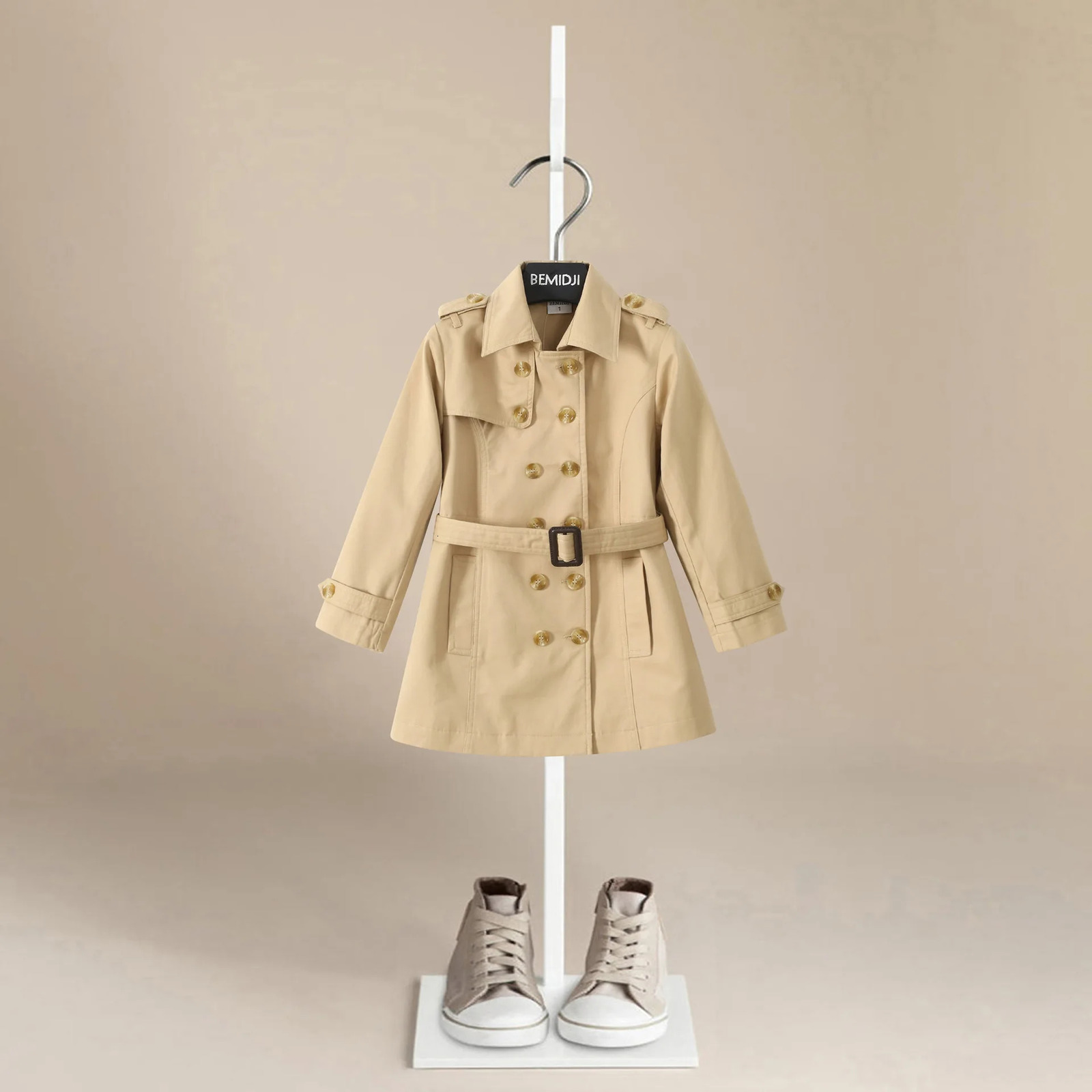 Baby Big Girl Boy Trench Cotton Infant Toddler Windbreak Jacket Autumn Spring Child Dust Coat High Quality Baby Clothes 5-17Y 240711