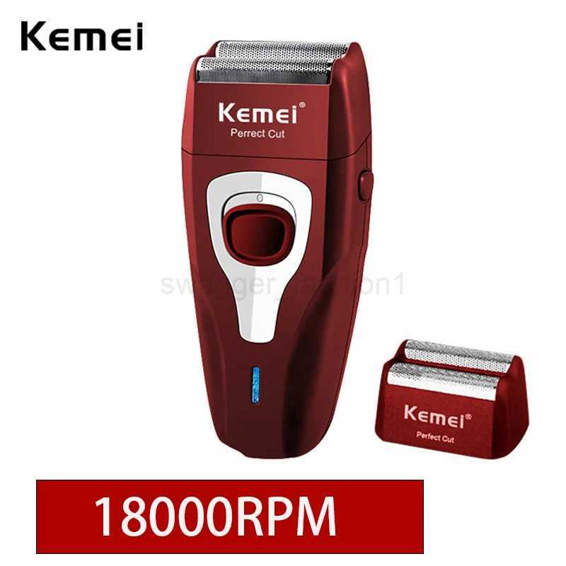 Kemei Electric Cordless Shaver Perfect Perrect Cut Twin Men Razor Floating Blade with Pop-up Trimmer Blade Rechargeable KM-1123B240709