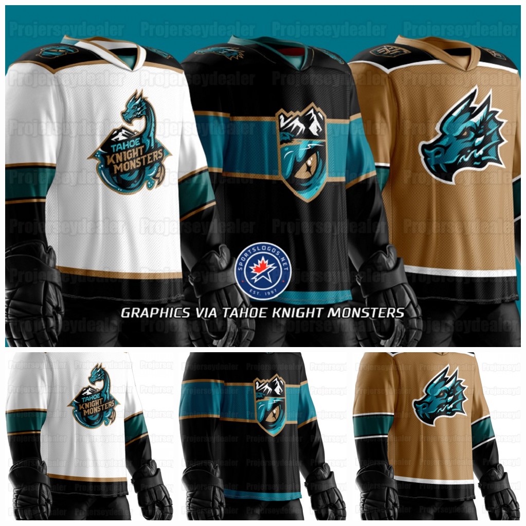 Tahoe Knight Monsters 2024 ECHL Hockey Jerseys Custom Any Number Any Name Sttiched