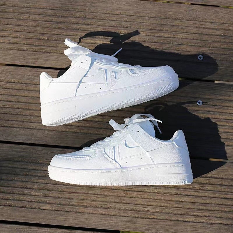 QiaoYiLuo Little White New Versatile Student Korean Edition Board Women's Sports Trend Shoes