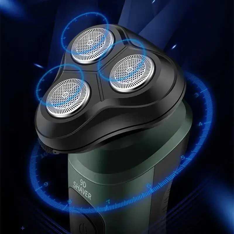 Electric Shavers for Men Waterproof Electric Trimmer Razor Wet amp Dry Use Rechargeable Battery Rotary Shavers Machine shavingBp240709