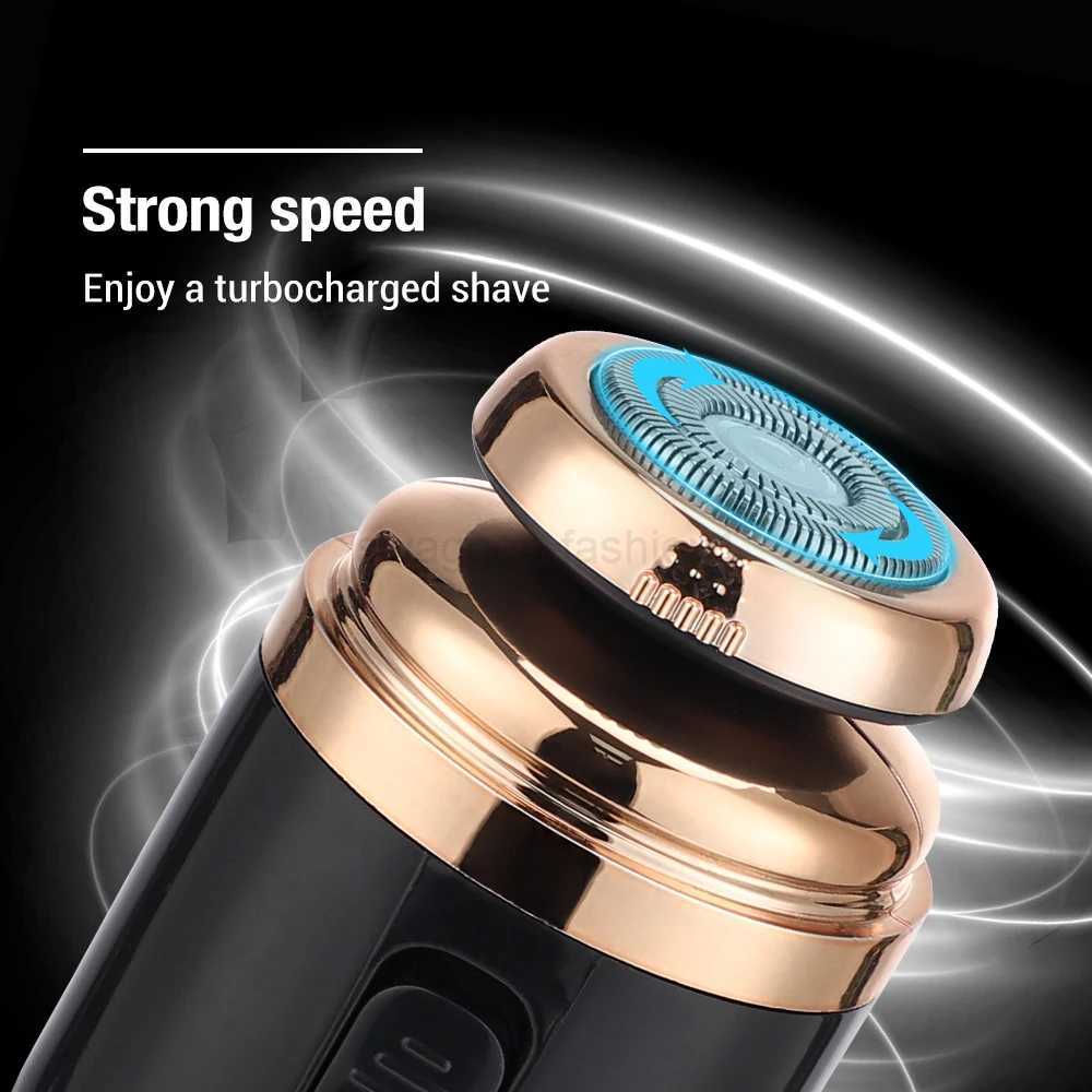 2 IN 1 Mini Portable Electric Travel Shaver Capsule Nose Hair Trimmer Rechargeable Electric Beard Scraper Knife Mens RazorB240709