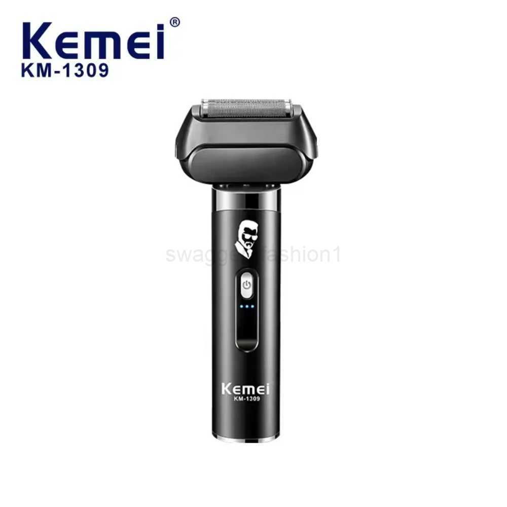 Kemei 4-Blade Professional Electric Shaver IPX7 Safety Razor Travel Portable Electric Shaving Household Beard Trimmer KM-1309B240709