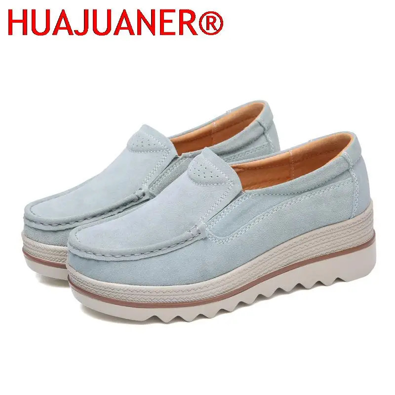 Spring Women Flats Shoes Platform Slip On Flats Woman Sneakers Female Suede Ladies Tenis Loafers Moccasins Casual Shoes 240708