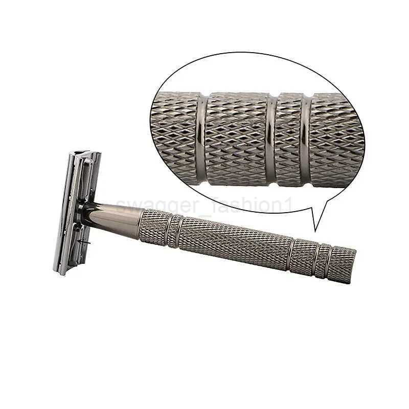 1 Set Vintage Classic Double Edge Safety Razor for Mens Shaving Womens Hair Removal 10 Shaving Blades Manual ShaverB240709