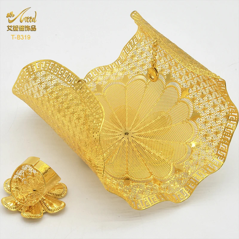 ANIID Dubai Wholesale Gold Color Bangles With Ring For Women Indian Charm Bracelet Jewellery Arabic Wedding Party Banquet Gifts 240713