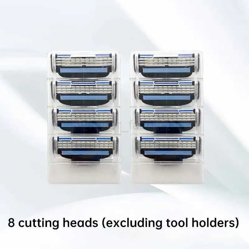 3-Layer Stainless Steel Manual Shaver Mens Safety Shaver Blade Sharp Blade Replaceable BladeB240709