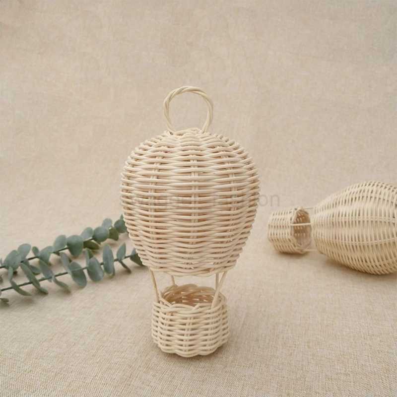 Rattan Hot Air Balloon Wall Hanging Decor Photograph Prop Decor Supplies for Children Boys Girls Birthday Photo Props 270FB24718