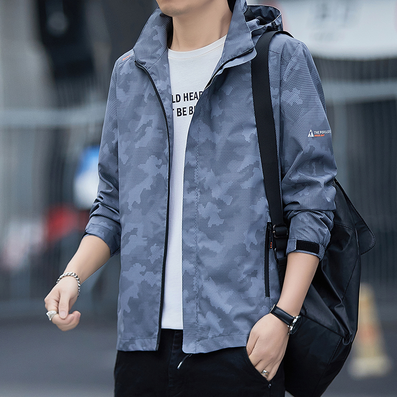 Lighing Delivery Loose Hooded 2024 New Windproof Waterproof Stormtrooper Men's Spring and Autumn Top Jacket F717#45