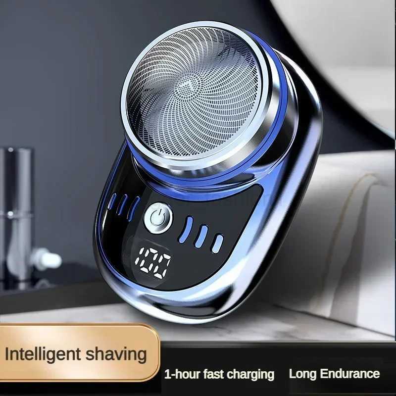 Mini Electric Travel Shaver For Men Pocket Size Portable Travel Car Home Razor Rechargeable Cordless Shaving Face Beard RazorBq240709