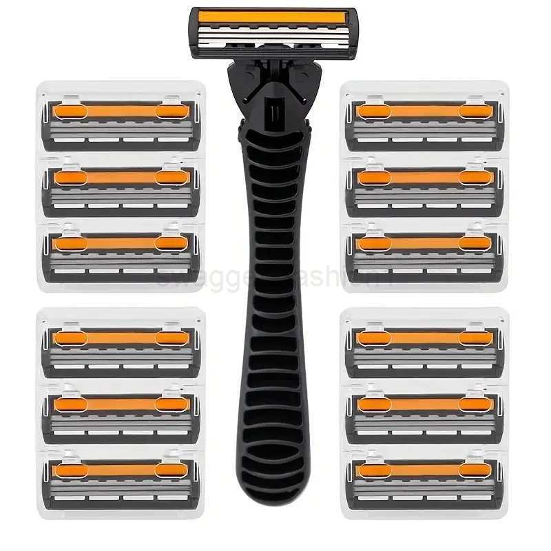 3-layer Stainless Steel Blade Men Razor Washable For Travel For Home Shaver Manual Shave Razors For Daily Face CareB240709