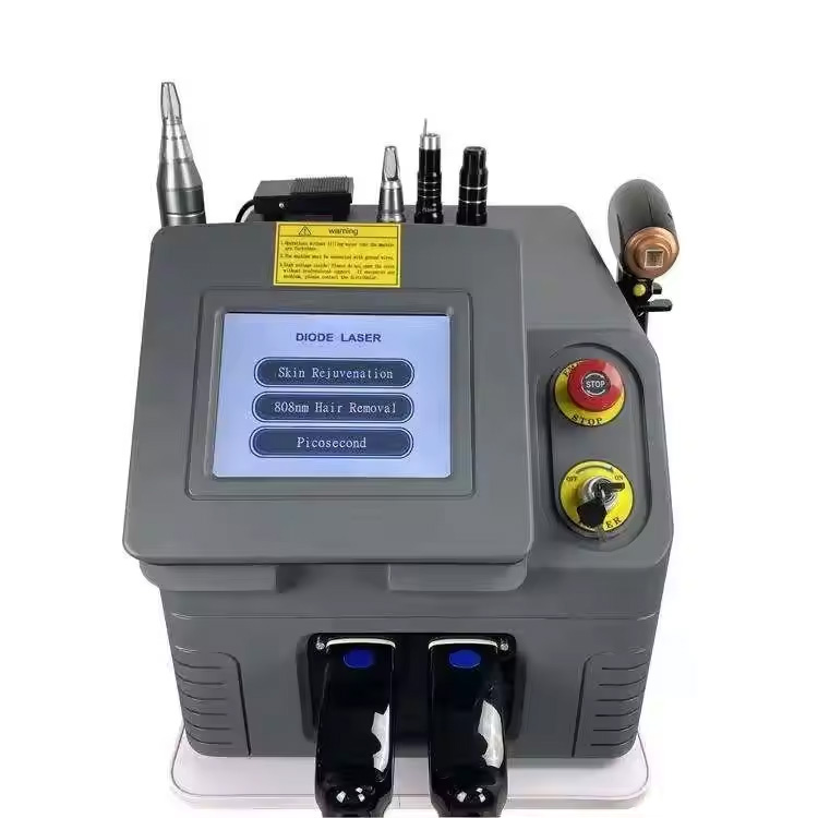 Newest 2 in 1 808nm Diode Laser Machine Hair Removal ND YAG Q-Switch 755 1320 5321064 nm Tattoo Remove Beauty Salon Machine