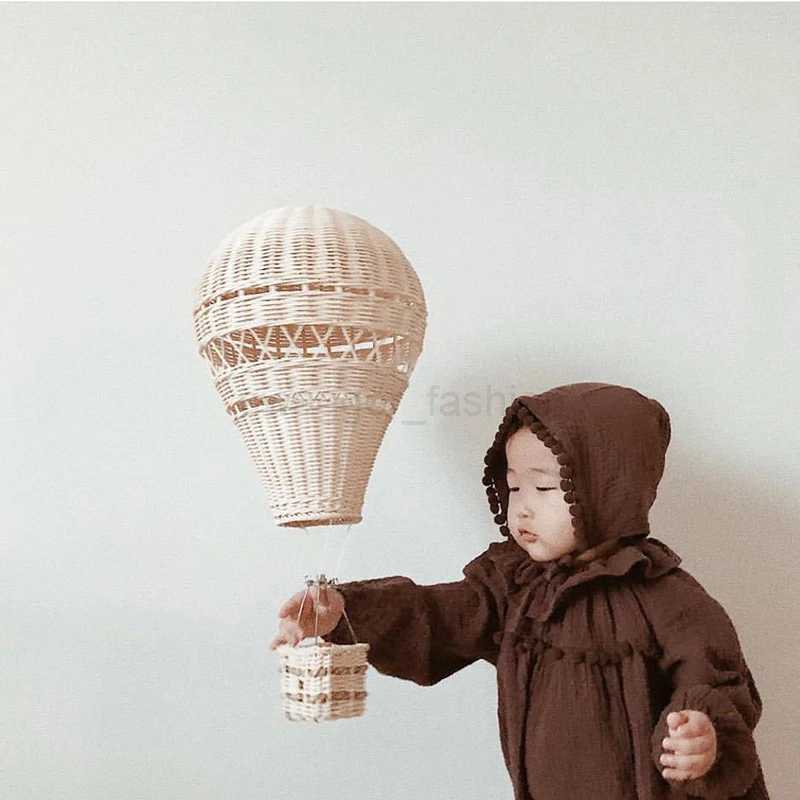 Rattan Hot Air Balloon Decor Hand-woven Wall Hanging Decor Handmade Nordic Photograph Prop for Kids Room Kindergarten NurseryB242718