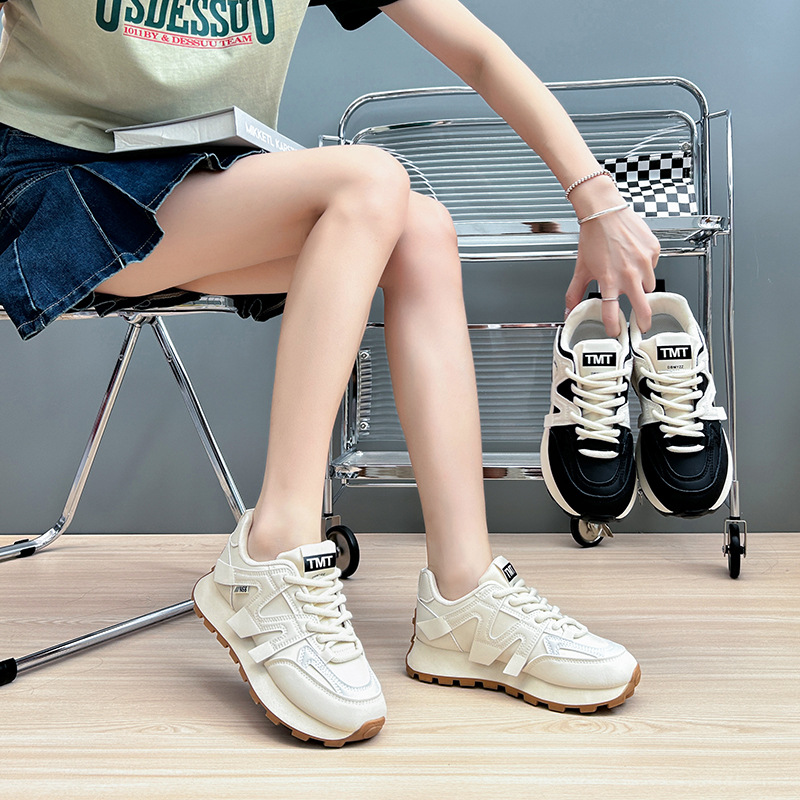 Women's sneakers 2024 Summer New Sports and Casual Breathable Genuine Leather Versatile Trendy Outdoor Running Shoes Free Shipping