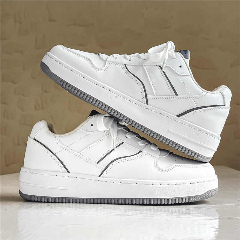 Designer Men's Skateboarding Shoes Spring and Autumn New Style, Casual and Versatile, Little White, Daily Flat Flat Skateboarding Shoes for Men
