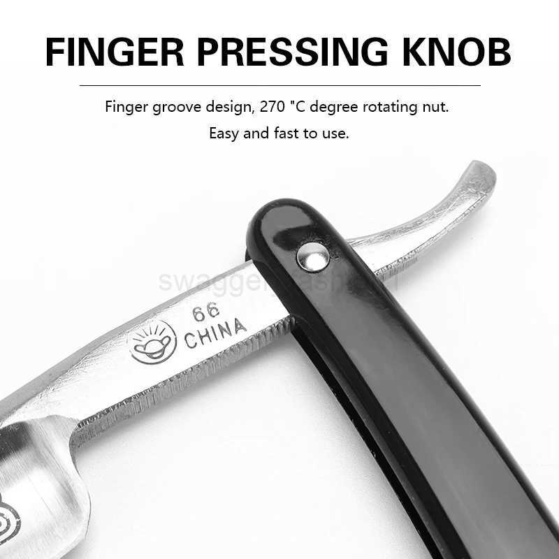 Barber Professional 66 Shaving Straight Razor Classic Manual Sharp Razors Folding Knife Men Stainless Steel ShaverB240709