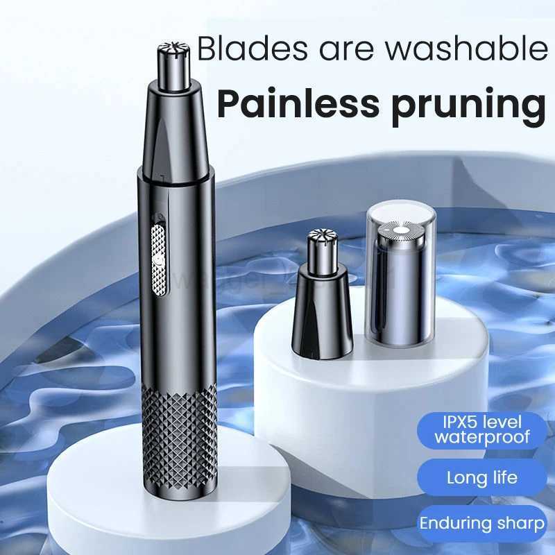 Electric Nose Hair Trimmer Facial Care Rechargeable Nose Ear Trimmer for Men Usb Charging Shaver Hair Removal Razor BeardB240709