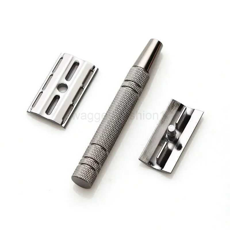 1 Set Vintage Classic Double Edge Safety Razor for Mens Shaving Womens Hair Removal 10 Shaving Blades Manual ShaverB240709