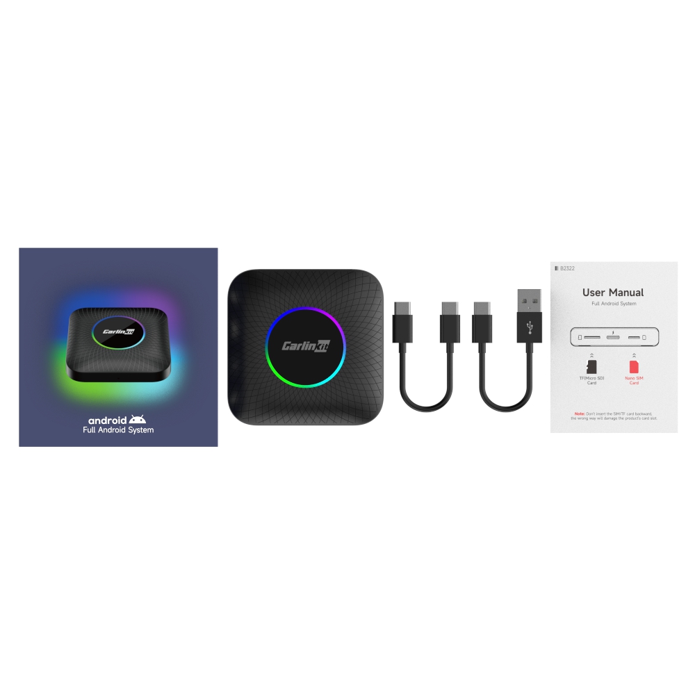 Carlinkit Youtube Netflix Android 13 8+128gb WIFI Car Box With SIM QCM6225 Chipset Wireless Android Auto Carplay Android Ai Box Car play box