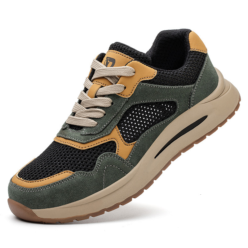 2023 New Summer Casual Men's Safety Shoes Mesh Light Breathable Sneaker Puncture Proof Non Slip Work Sneakers For Men Shoe