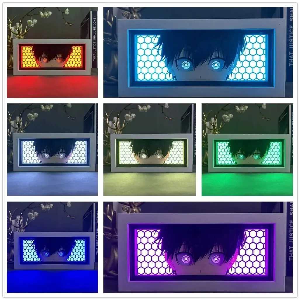 Lightbox Yoichi Isagi Blue Lock for Room Decoration Manga Paper Cut Table Desk Lamp Anime Light Box Blue Lock DropshippingCL240718