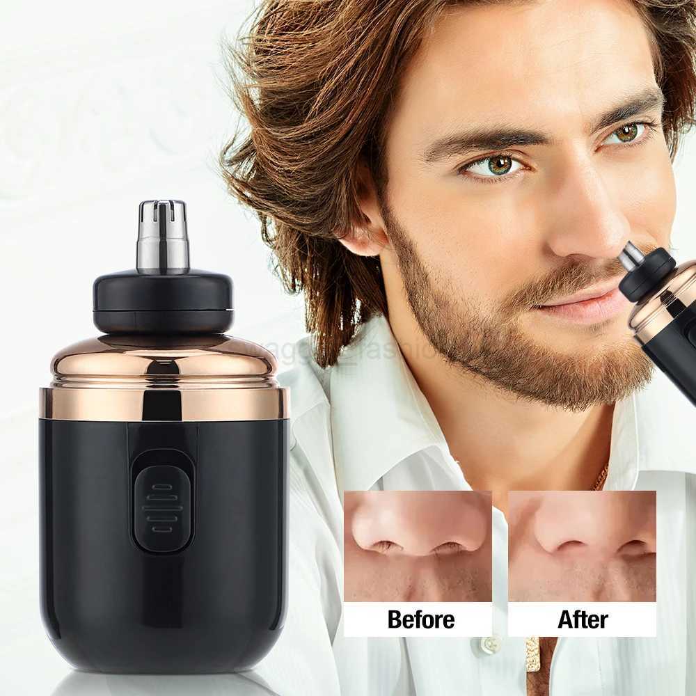 2 IN 1 Mini Portable Electric Travel Shaver Capsule Nose Hair Trimmer Rechargeable Electric Beard Scraper Knife Mens RazorB240709